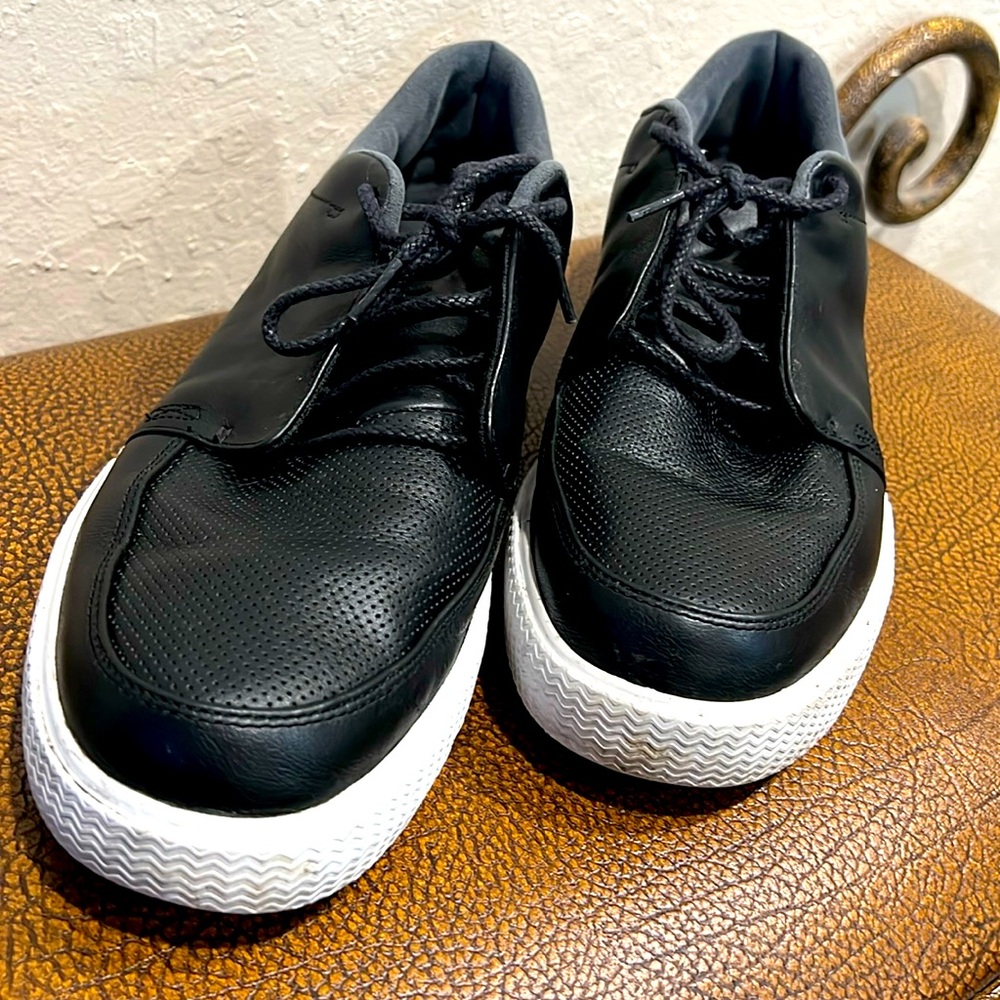 Air Jordan Vintage Old School Sneakers Low Top Casual Black/White bottom area!